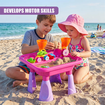 Pink Sand and Water Table Garden Sandpit Play Set